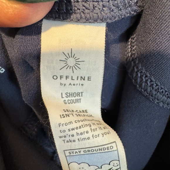 Offline by Aerie The Hugger Navy Bootcut Leggings Size L Short - Picture 3 of 13